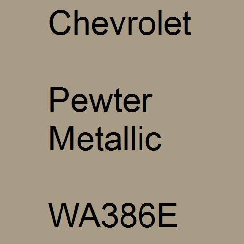 Chevrolet, Pewter Metallic, WA386E.